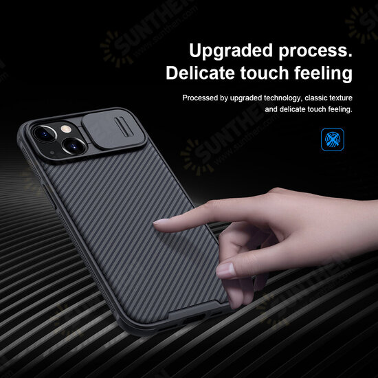 For iPhone 13 Case Bumper with Lens Cover Shockproof Anti-Scratch TPU + PC Protective Case