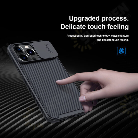 For iPhone 13 Pro Case Bumper with Lens Cover Shockproof Anti-Scratch TPU + PC Protective Case