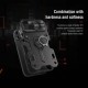 For iPhone 13 Pro Max Protective Case Anti-Peeping Slide Lens Cover with Bracket Anti-Scratch Shockproof Back Cover