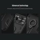 For iPhone 13 Pro Max Protective Case Anti-Peeping Slide Lens Cover with Bracket Anti-Scratch Shockproof Back Cover