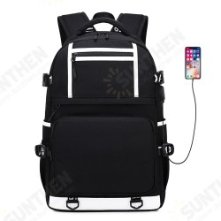 Oxford Cloth Waterproof Laptop Bag Backpack Travel Bag With External USB Charging Port Oxford Cloth Waterproof Laptop Bag Backpack Travel Bag With External USB Charging Port