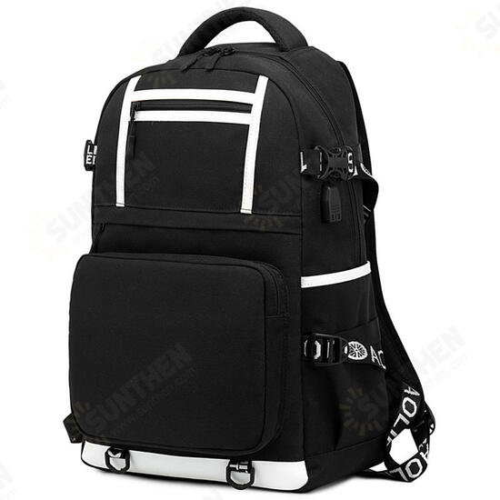 Oxford Cloth Waterproof Laptop Bag Backpack Travel Bag With External USB Charging Port