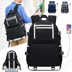 Oxford Cloth Waterproof Laptop Bag Backpack Travel Bag With External USB Charging Port Oxford Cloth Waterproof Laptop Bag Backpack Travel Bag With External USB Charging Port