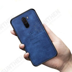 Fabric Splice Soft Edge Shockproof Back Cover Protective Case for Xiaomi Pocophone F1 Non-original