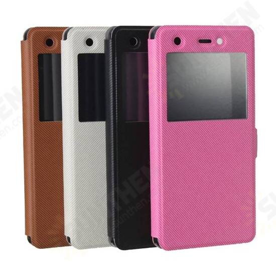 PU Leather Magnetic Flip Stand Window Case Cover Pouch Sleeve For Wiko Pulp 4G PU Leather Magnetic Flip Stand Window Case Cover Pouch Sleeve For Wiko Pulp 4G