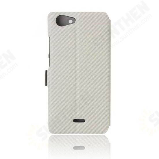PU Leather Magnetic Flip Stand Window Case Cover Pouch Sleeve For Wiko Pulp 4G PU Leather Magnetic Flip Stand Window Case Cover Pouch Sleeve For Wiko Pulp 4G