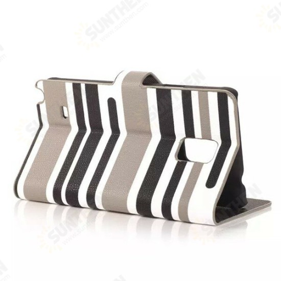 PU Stripe Wallet Leather Stand Case For Samsung Note4 N9100 PU Stripe Wallet Leather Stand Case For Samsung Note4 N9100