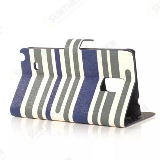 PU Stripe Wallet Leather Stand Case For Samsung Note4 N9100 PU Stripe Wallet Leather Stand Case For Samsung Note4 N9100