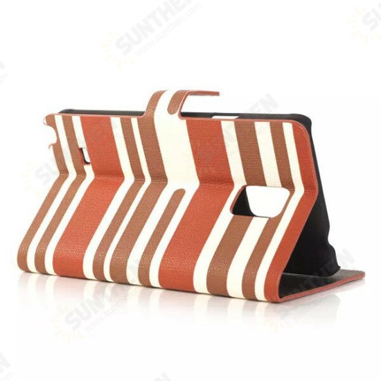 PU Stripe Wallet Leather Stand Case For Samsung Note4 N9100 PU Stripe Wallet Leather Stand Case For Samsung Note4 N9100