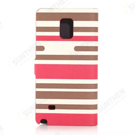 PU Stripe Wallet Leather Stand Case For Samsung Note4 N9100 PU Stripe Wallet Leather Stand Case For Samsung Note4 N9100