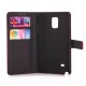 PU Stripe Wallet Leather Stand Case For Samsung Note4 N9100 PU Stripe Wallet Leather Stand Case For Samsung Note4 N9100