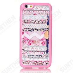 Pink Tribe Pattern Back Holder Case For iPhone 6 6s