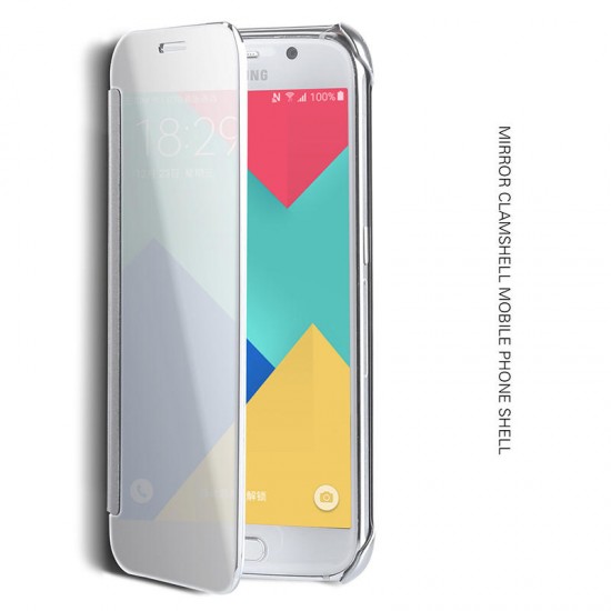 Plating Acrylic Mirror Smart Sleep Case For Samsung Galaxy A3/A5/A7 EU Version 2017