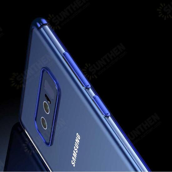 Plating Glitter Transparent Soft TPU Case For Samsung Galaxy Note 8