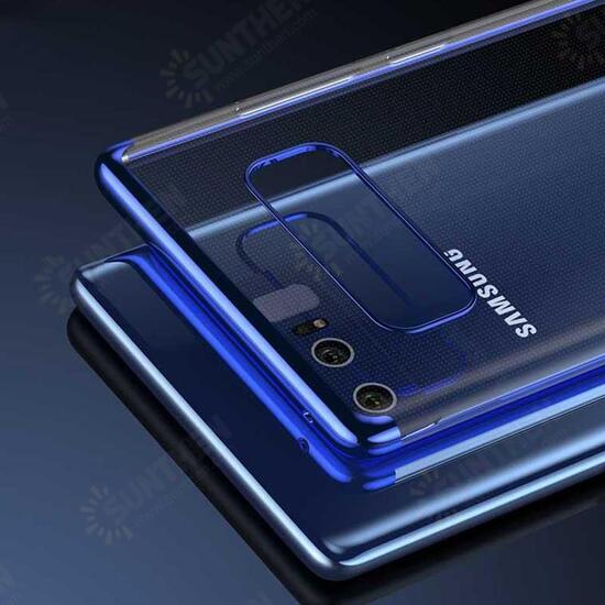 Plating Glitter Transparent Soft TPU Case For Samsung Galaxy Note 8
