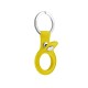Portable Pure PU Leather Protective Cover Sleeve with Keychain for Apple Airtags bluetooth Tracker
