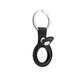 Portable Pure PU Leather Protective Cover Sleeve with Keychain for Apple Airtags bluetooth Tracker