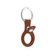 Portable Pure PU Leather Protective Cover Sleeve with Keychain for Apple Airtags bluetooth Tracker