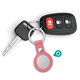 Portable Pure PU Leather Protective Cover Sleeve with Keychain for Apple Airtags bluetooth Tracker