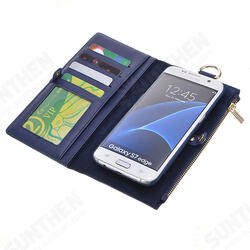 Removable PU Leather Wallet Case For Samsung Galaxy S7 Edge