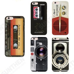 Retro Camera Tape Pattern TPU Shockproof Protective Case Back Cover for iPhone X / XS / XR / 6 / 6S / 7 / 6 Plus / 6S Plus