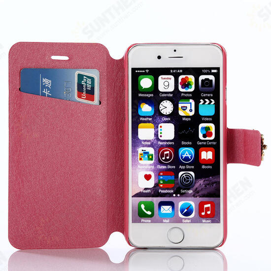 Retro Card Slots Bracket Flip Protective Case for iPhone 6Plus/6sPlus