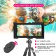 3 Generation Universal bluetooth Remote Camera with Compass Touch Screen 15M Waterproof Mobile Phone Diving Case Support Selfie Stick for Phones below 6.9 inch