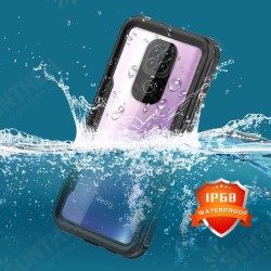 For Xiaomi Redmi Note 9 IP68 Waterproof Case Transparent Touch Screen PC + TPU Shockproof Dustproof Full Cover Protective Case Non-Original