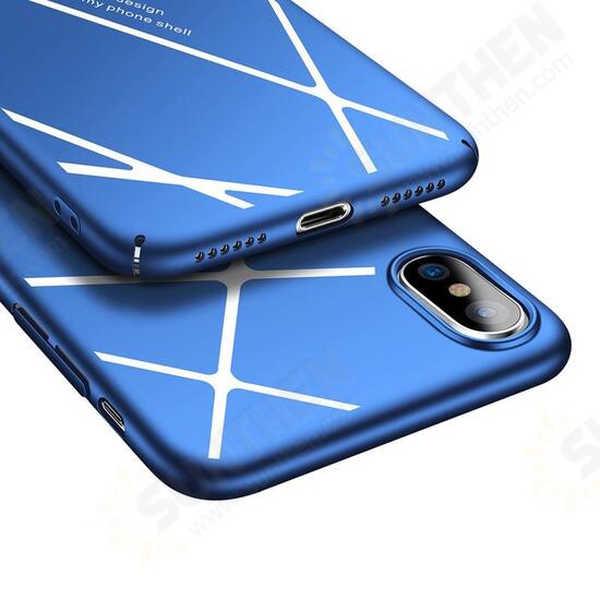 Stripped Lines Pattern Micro Matte Anti Fingerprint Case For iPhone X