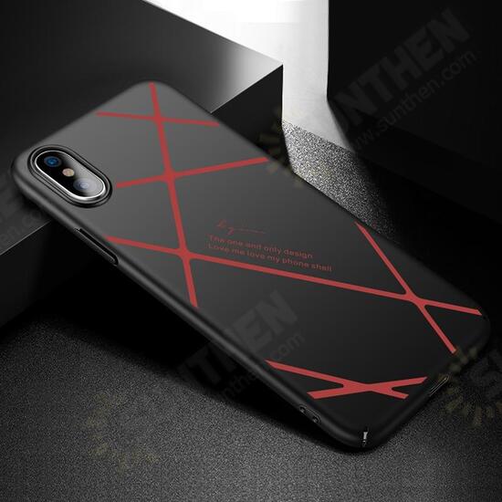 Stripped Lines Pattern Micro Matte Anti Fingerprint Case For iPhone X