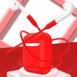Silicone Shockproof Anti Lost Protective Case With Strap For Apple AirPods Silicone Shockproof Anti Lost Protective Case With Strap For Apple AirPods