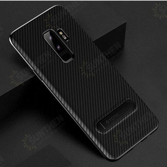 Carbon Fiber Kickstand Protective Case For Samsung Galaxy S9/S9 Plus