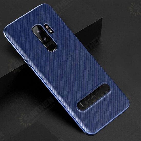 Carbon Fiber Kickstand Protective Case For Samsung Galaxy S9/S9 Plus