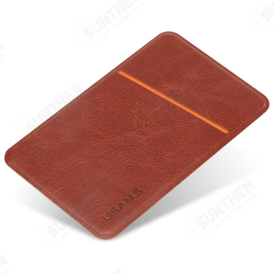 Universal Adhesive Card Pouch PU Leather Card Slot Sticker Card Holder For iPhone Samsung HTC LG