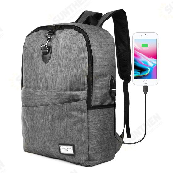 USB Charging Backpack Anti-Thief Laptop Travel Shoulder Bag with Headphone Plug for Macbook