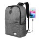 USB Charging Backpack Anti-Thief Laptop Travel Shoulder Bag with Headphone Plug for Macbook