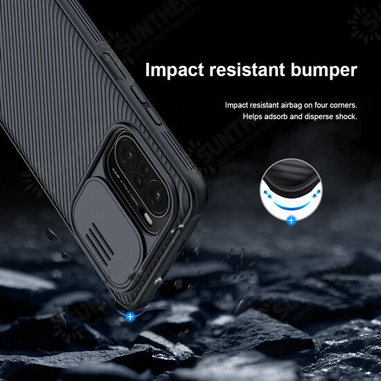 [Upgrade Version] for POCO F3 Global Version Case Bumper with Lens Cover Shockproof Anti-Scratch TPU + PC Protective Case