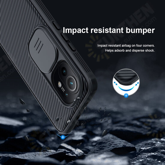 [Upgrade Version] for Xiaomi Mi 11 Case Bumper with Lens Cover Shockproof Anti-Scratch TPU + PC Protective Case Non-Original