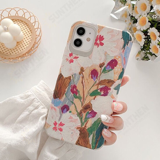 Women Retro Illustration Pattern Shockproof Protective Case for iPhone XS / X / XS Max / XR / 11 / 11 Pro / 11 Pro Max / 7 / 8 / 7 Plus / 8 Plus