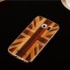 Wooden Pattern Hard Back Case Gold Alloy Frame Protective Shell for Samsung Galaxy S6 Edge