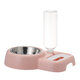 2 In 1 Automatic Pet Bowl 500ml Adjustable Drinking Fountain Dog Cat Food Feeder