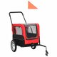 2-in-1 Pet Bike Trailer & Jogging Stroller Red and Black