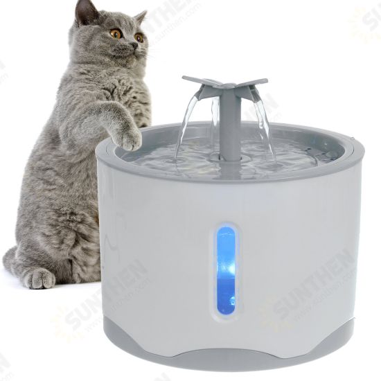 2.6L USB LED Automatic Electric Pet Water Fountain Cat Dog Drinking Dispenser Puppies Water Feeder water Dispenser