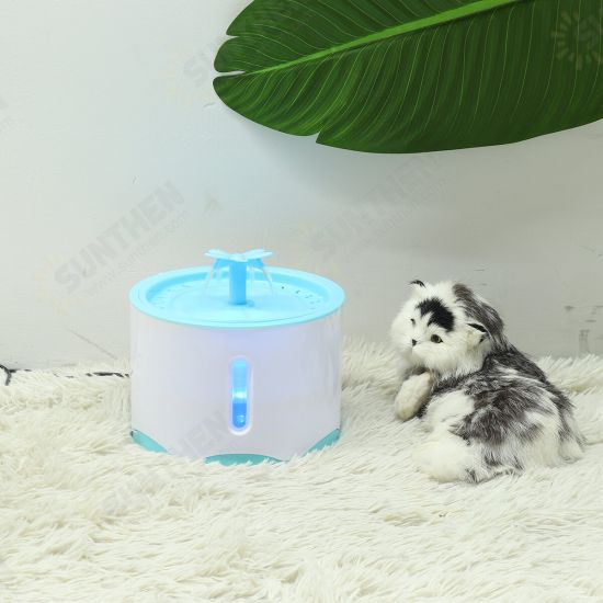 2.6L USB LED Automatic Electric Pet Water Fountain Cat Dog Drinking Dispenser Puppies Water Feeder water Dispenser