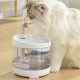2L Automatic Water Dispenser Adjustable Water Flow Cat Water Fountain Clear Ultra Quiet Cat Dog Water Dispenser Feeder Bowl