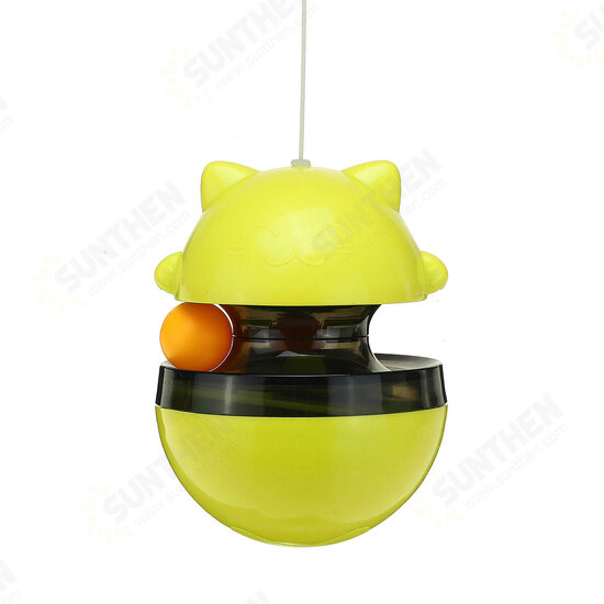 3-In-1 Interactive Cat Leaking Food Ball with Teasing Wand Pet Slow Food