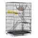 3-Tier Cat Cage Cat Playpen Kennel Crate Chinchilla Rat Box Cage Enclosure with Ladders Platforms Beds Latches Tray Hammock