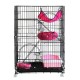 3-Tier Cat Cage Cat Playpen Kennel Crate Chinchilla Rat Box Cage Enclosure with Ladders Platforms Beds Latches Tray Hammock 3-Tier Cat Cage Cat Playpen Kennel Crate Chinchilla Rat Box Cage Enclosure with Ladders Platforms Beds Latches Tray Hammock