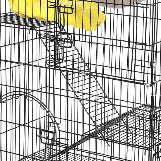3-Tier Cat Cage Cat Playpen Kennel Crate Chinchilla Rat Box Cage Enclosure with Ladders Platforms Beds Latches Tray Hammock 3-Tier Cat Cage Cat Playpen Kennel Crate Chinchilla Rat Box Cage Enclosure with Ladders Platforms Beds Latches Tray Hammock