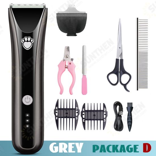 5W Professional Pet Dog Cat Animal Clippers Hair Grooming Cordless Trimmer Shaver USB Charging